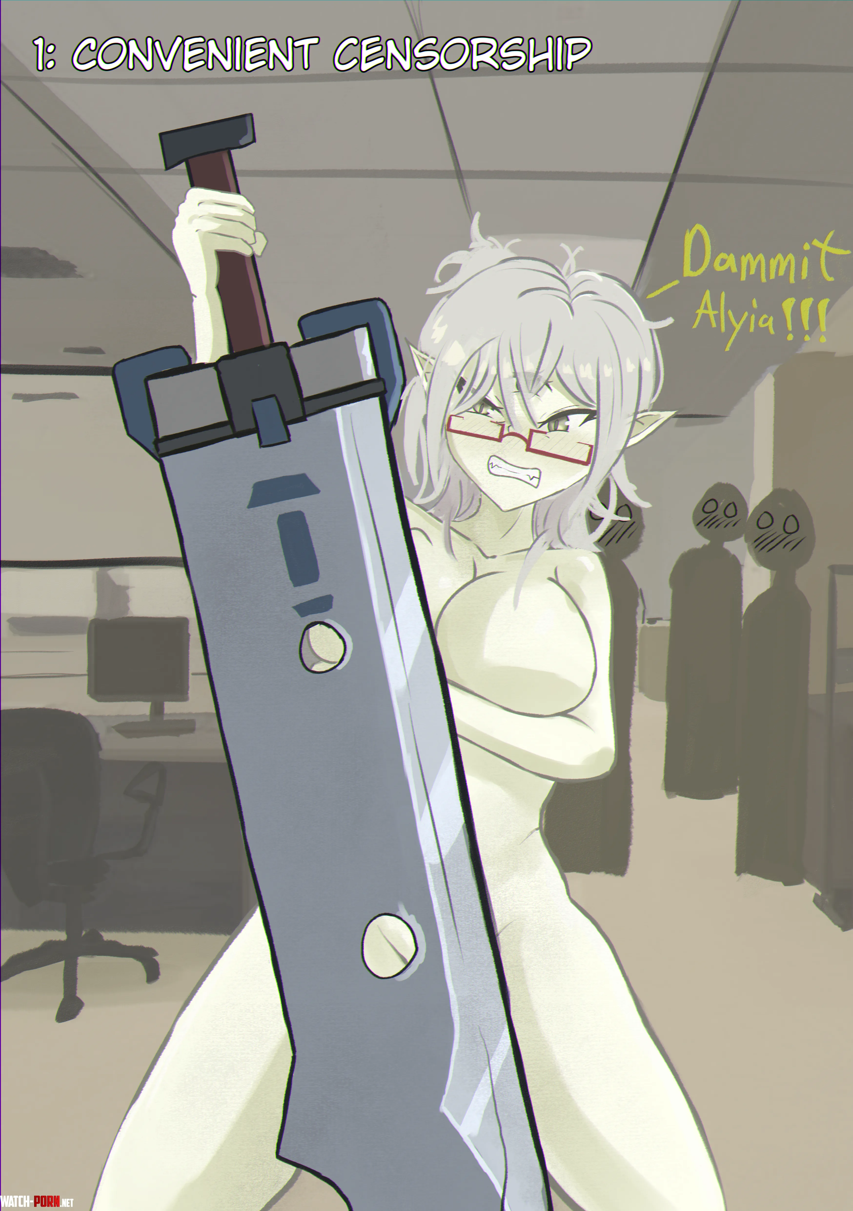 Office Lady had her clothes stolen in the workplace (Alyssa_Bumpkin) by Tight_Box_6150