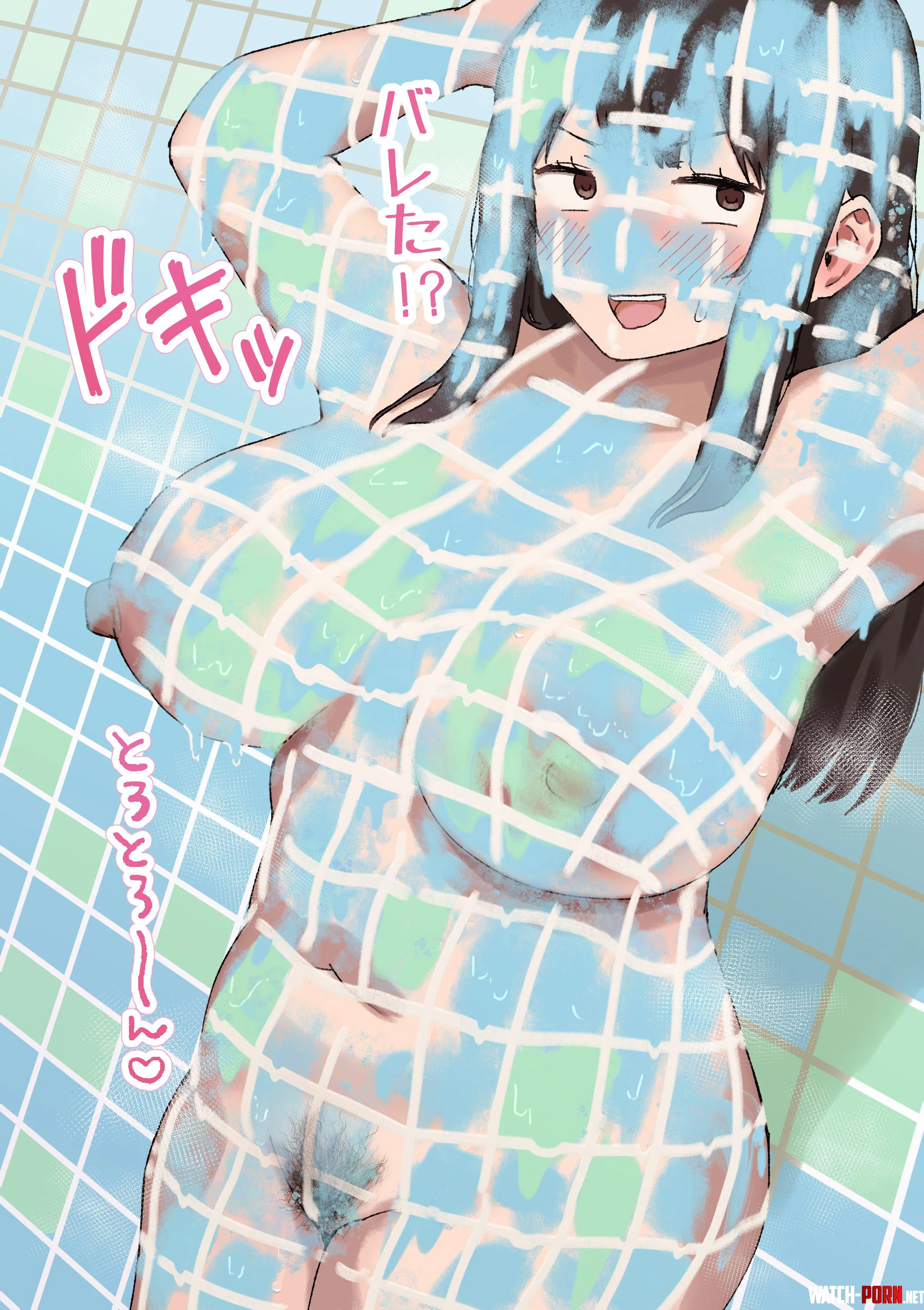 A hiding body paint lady (ryokuchamichi) [Original] by Incubusphantom