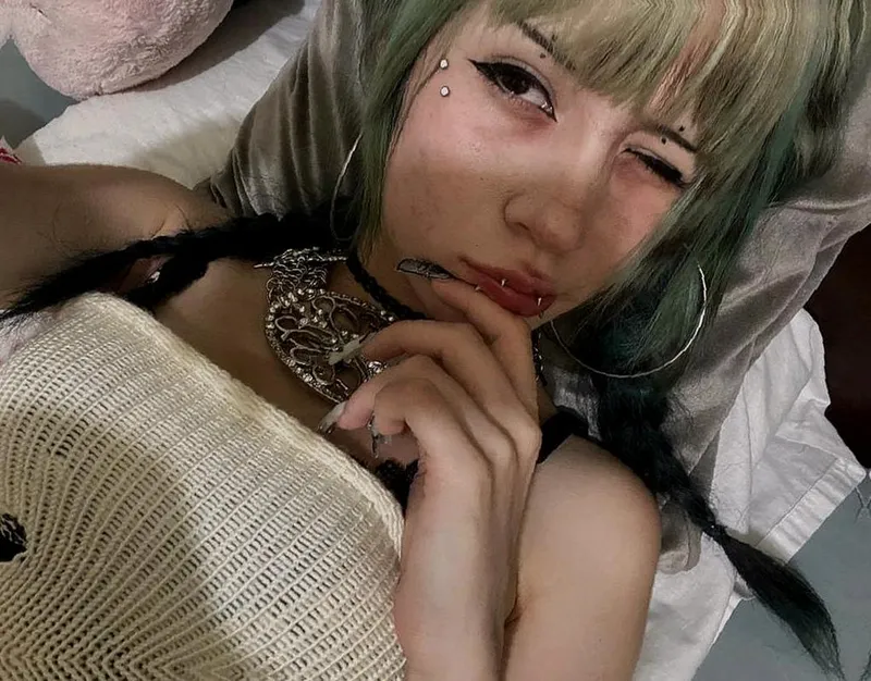 Thumbnail I have safety pins in my ears and a spiked collar but dad hates it and says I look like a freak, I want to be a real punk girl for someone who will use me hard, do I look authentic or just like a poser trying too hard? F18
