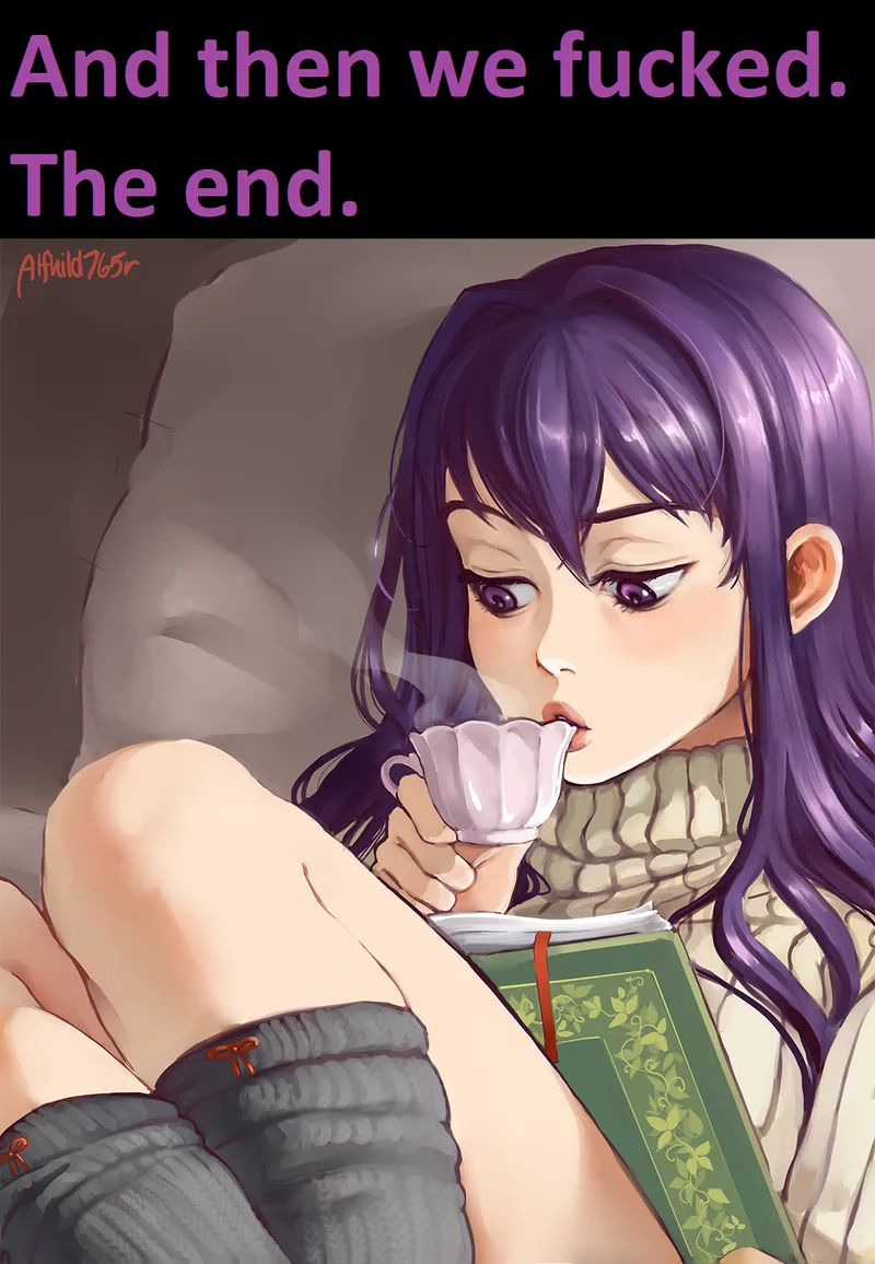 Thumbnail Yuri reads you the story of her and YOU! 💜 (Original art: alfhild765)