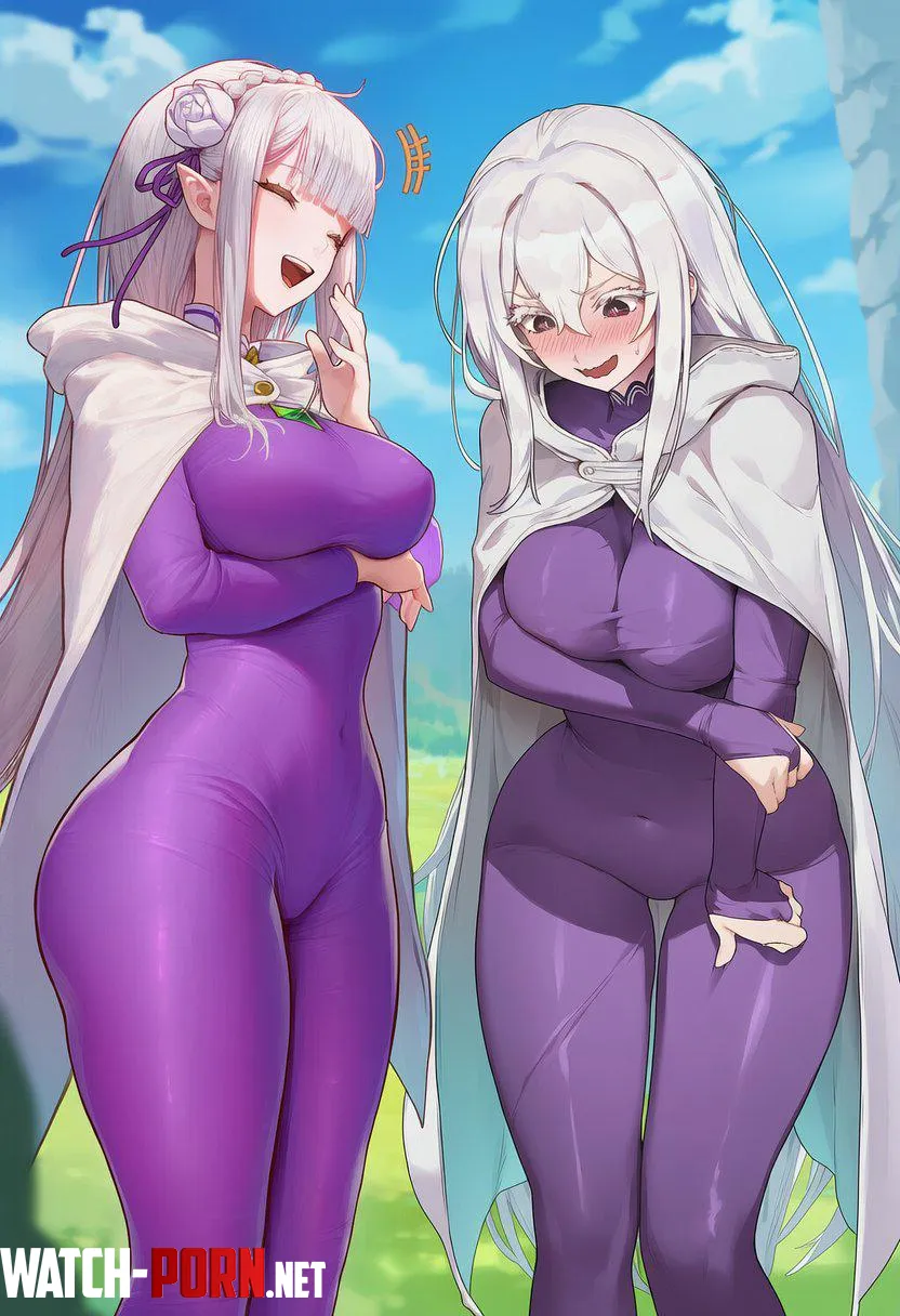 Emilia &amp; Echidna [Re Zero] by WoolsonDaSheep