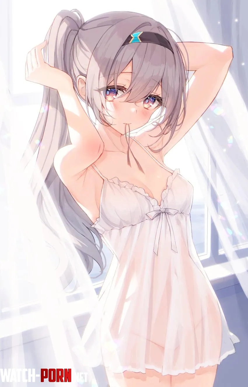 Firefly sorts out her hair [honkai] (azusa) by RainDMask