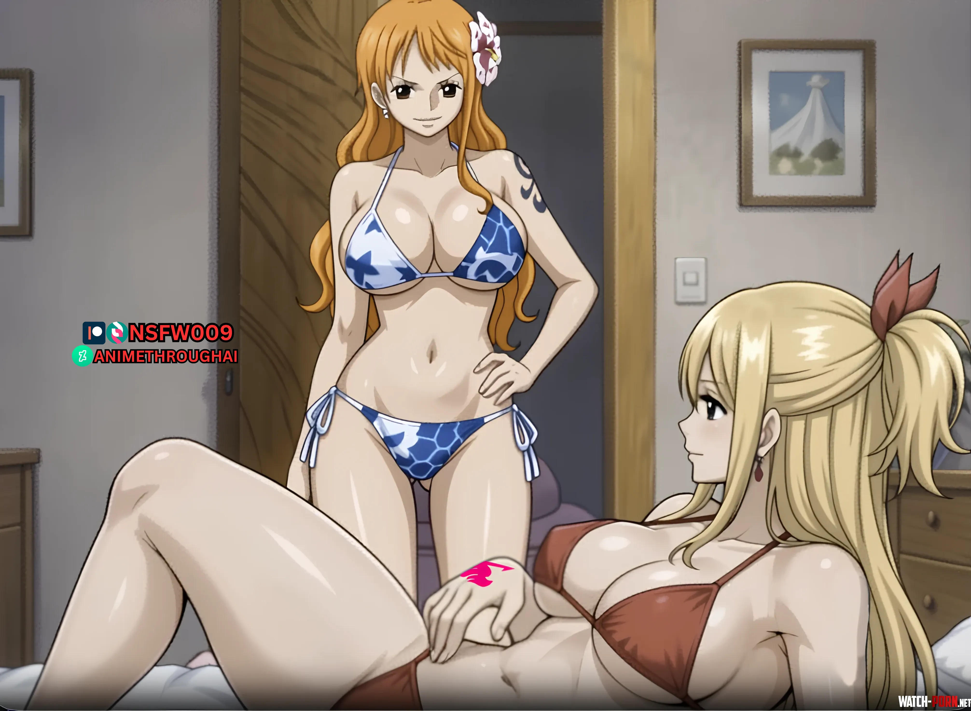 Nami has come just in time for Lucy. Nami x Lucy Heartfilia(Fairy Tail) by eR_y_lives