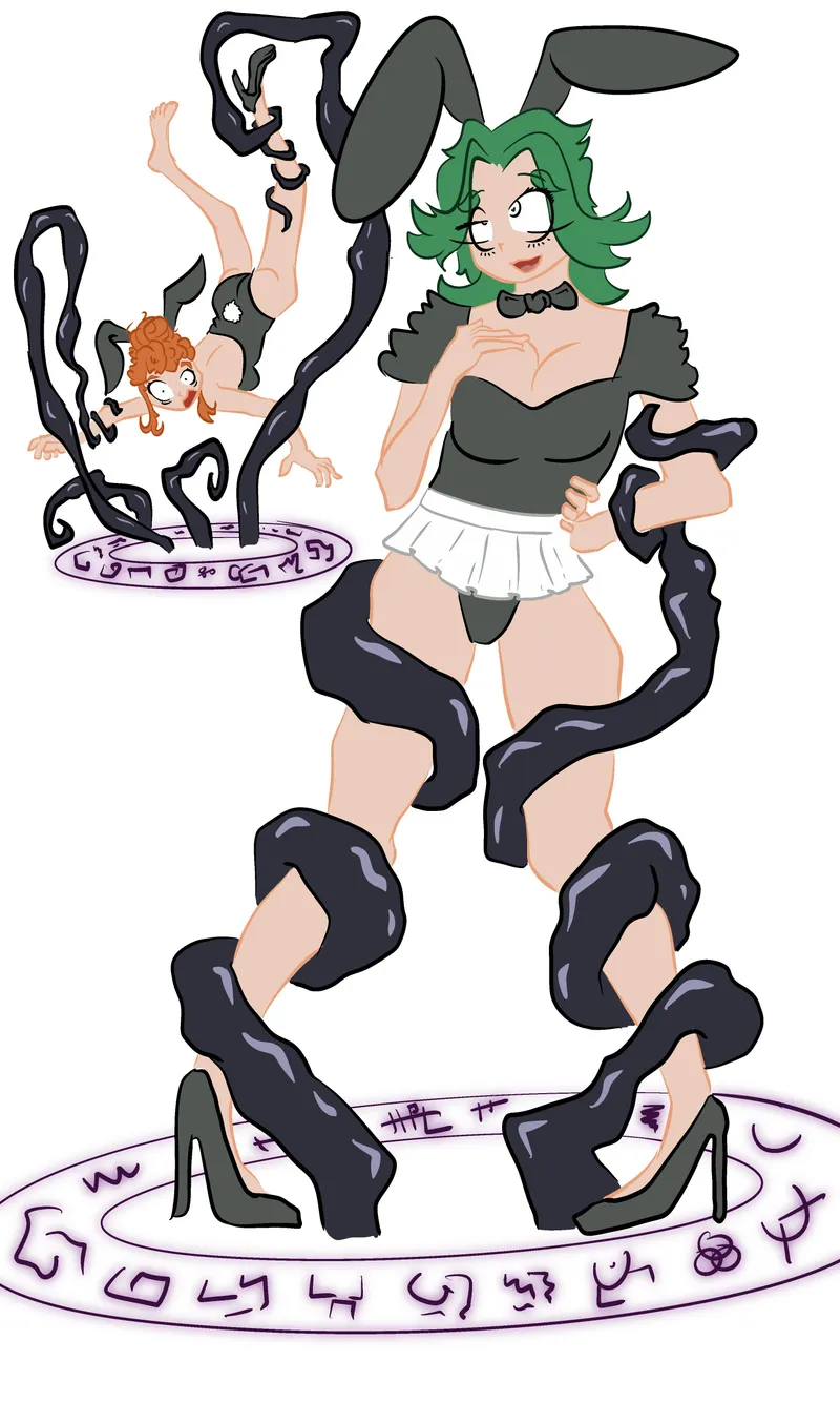 Thumbnail Bunny girls being grabbed by tentacles [oc] by me