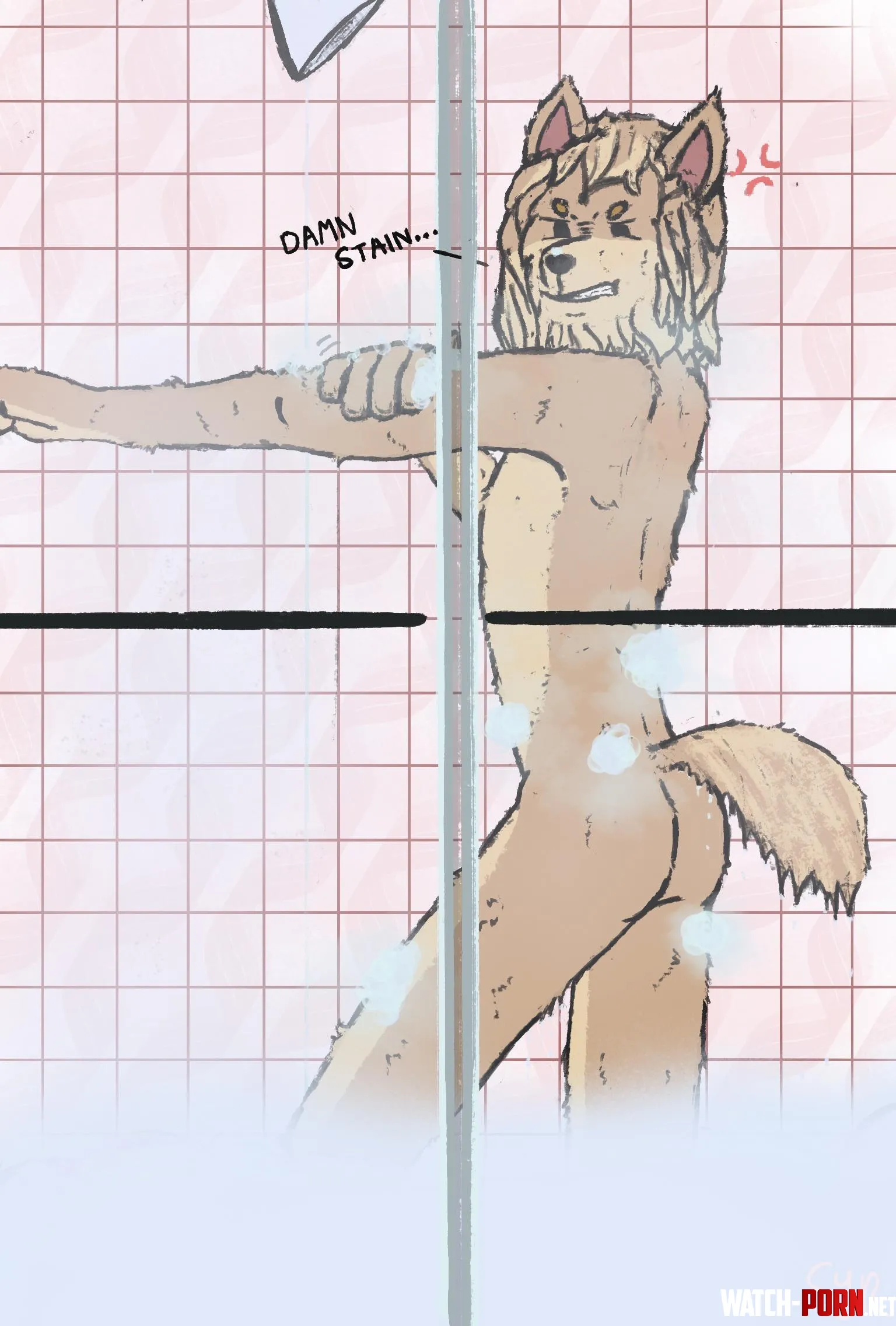 Cleaning Time (artbyme) cw: shower nudity by Styx_Renegade