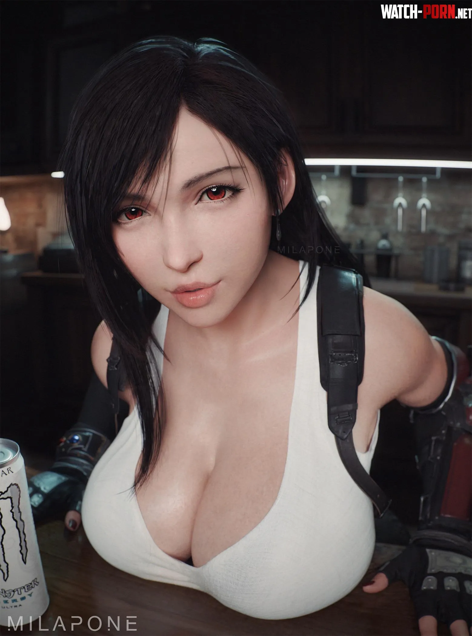 Tifa - Thirsty? (Milapone) [Final Fantasy] by MillionHypotheses