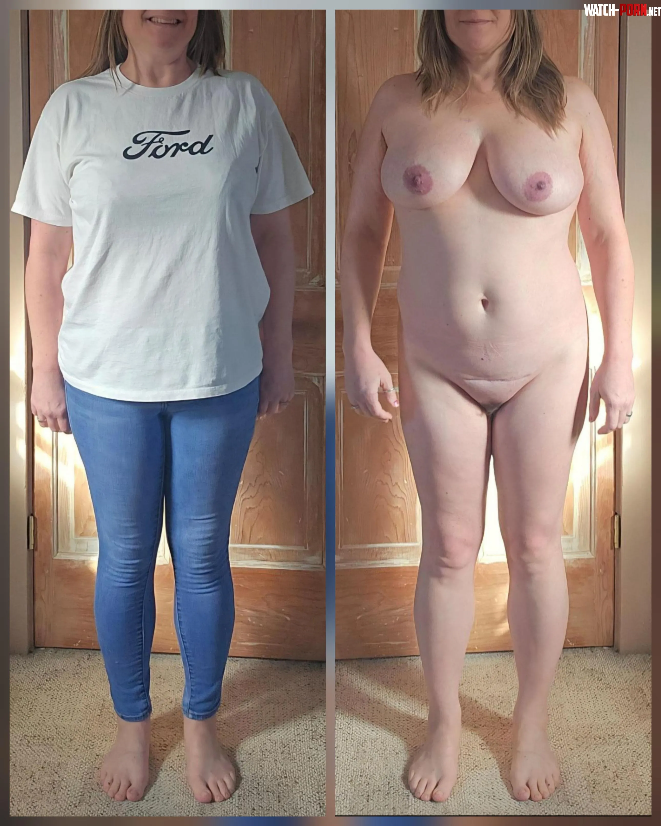 I am so happy and proud of myself to be able to maintain my Mom body after three kids. Thank you for all of your support. by Easterniowahotwife
