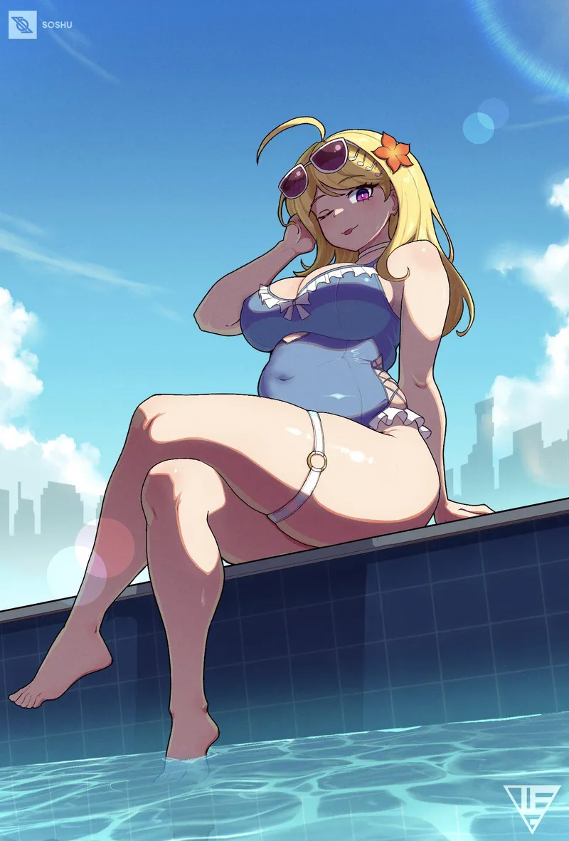 Thumbnail Kaede Akamatsu the Poolside Pianist (soshuscribbles) [Danganronpa]