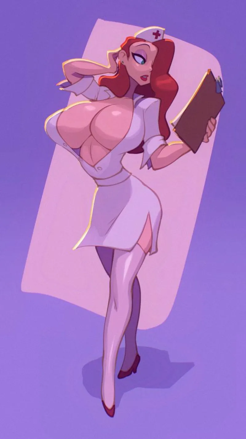 Thumbnail Nurse Jessica is ready for your checkup (SizableSire/darnact) [Who Framed Roger Rabbit: Tummy Trouble]