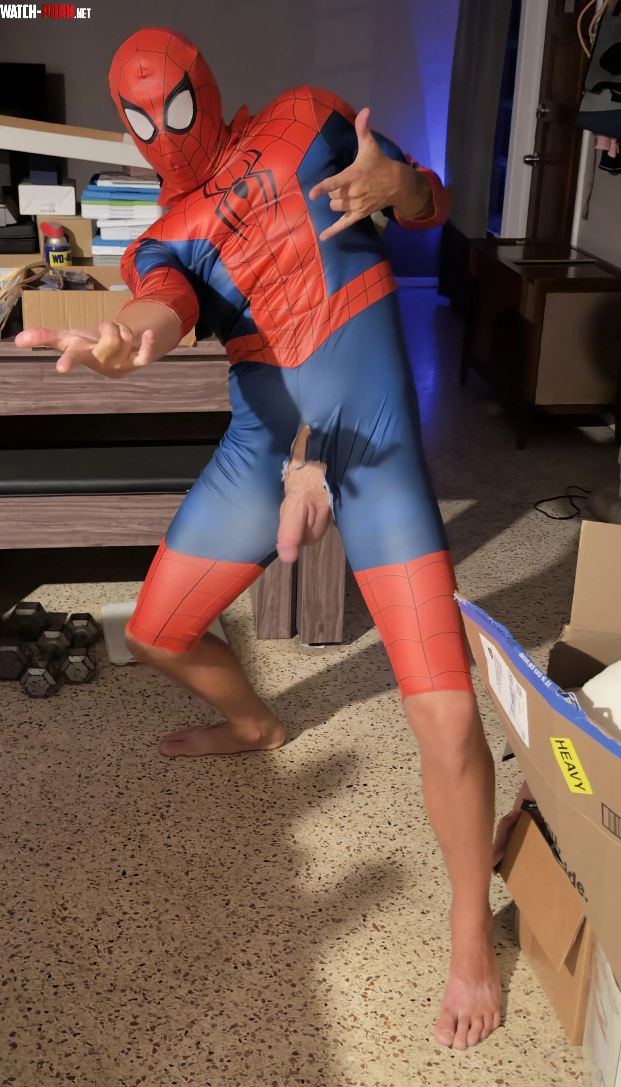 Had to make some adjustments to make the $12 walmart spiderman outfit wirk by DapperAvocado4481