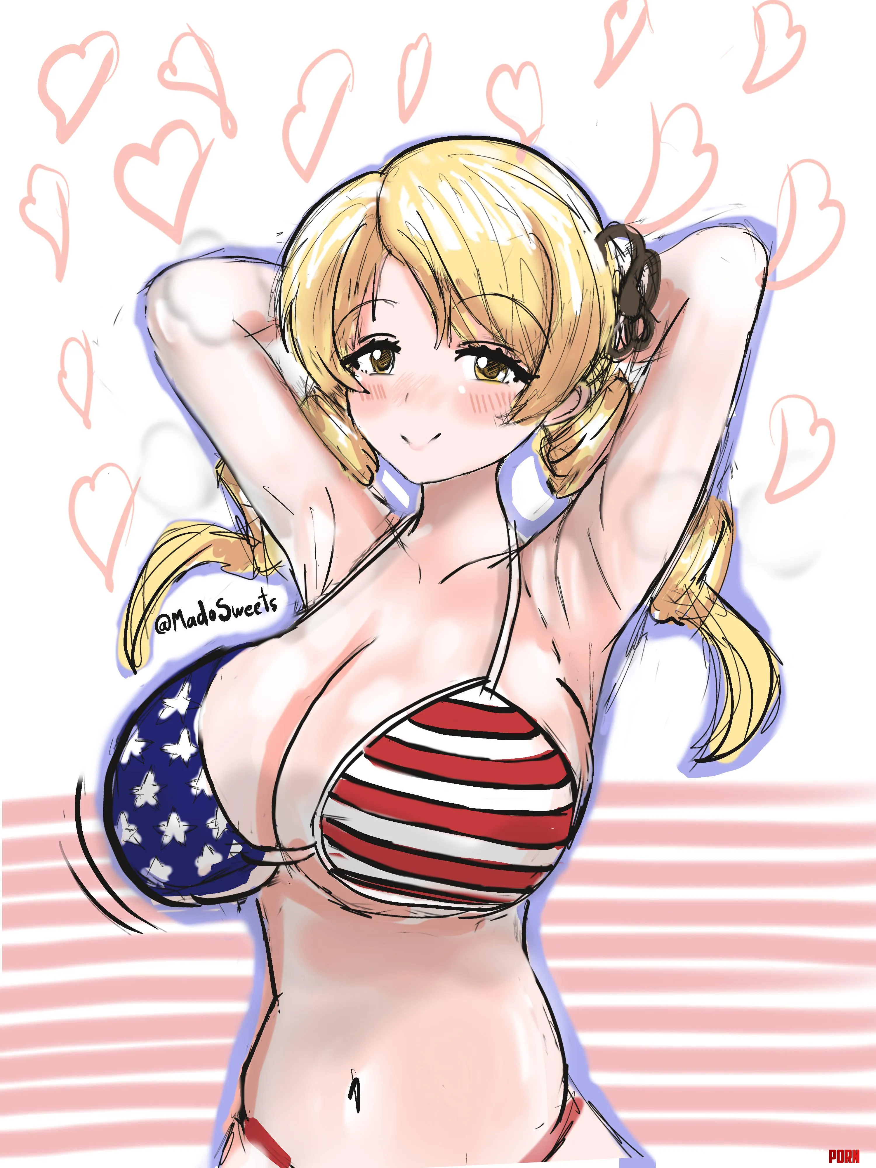Mami Tomoe - American Flag Bikini (@MadoSweets) by OptimusPrimethe3rd