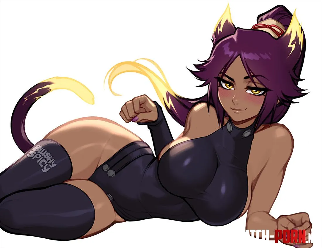 Yoruichi being the cute cat she always are :3 (BlushySpicy) by avocadoforhouse