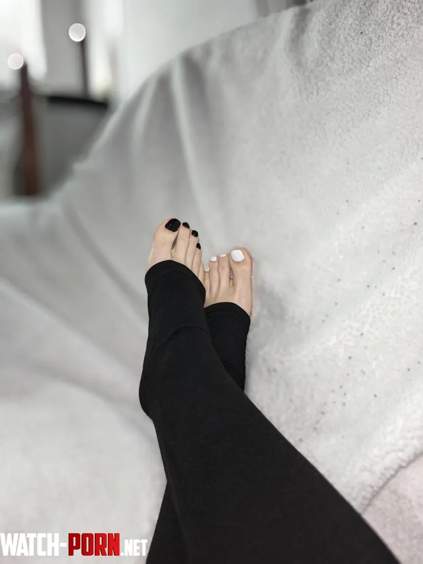 (oc) Black &amp; white pedicure… would you kiss them? by BathRegular4867