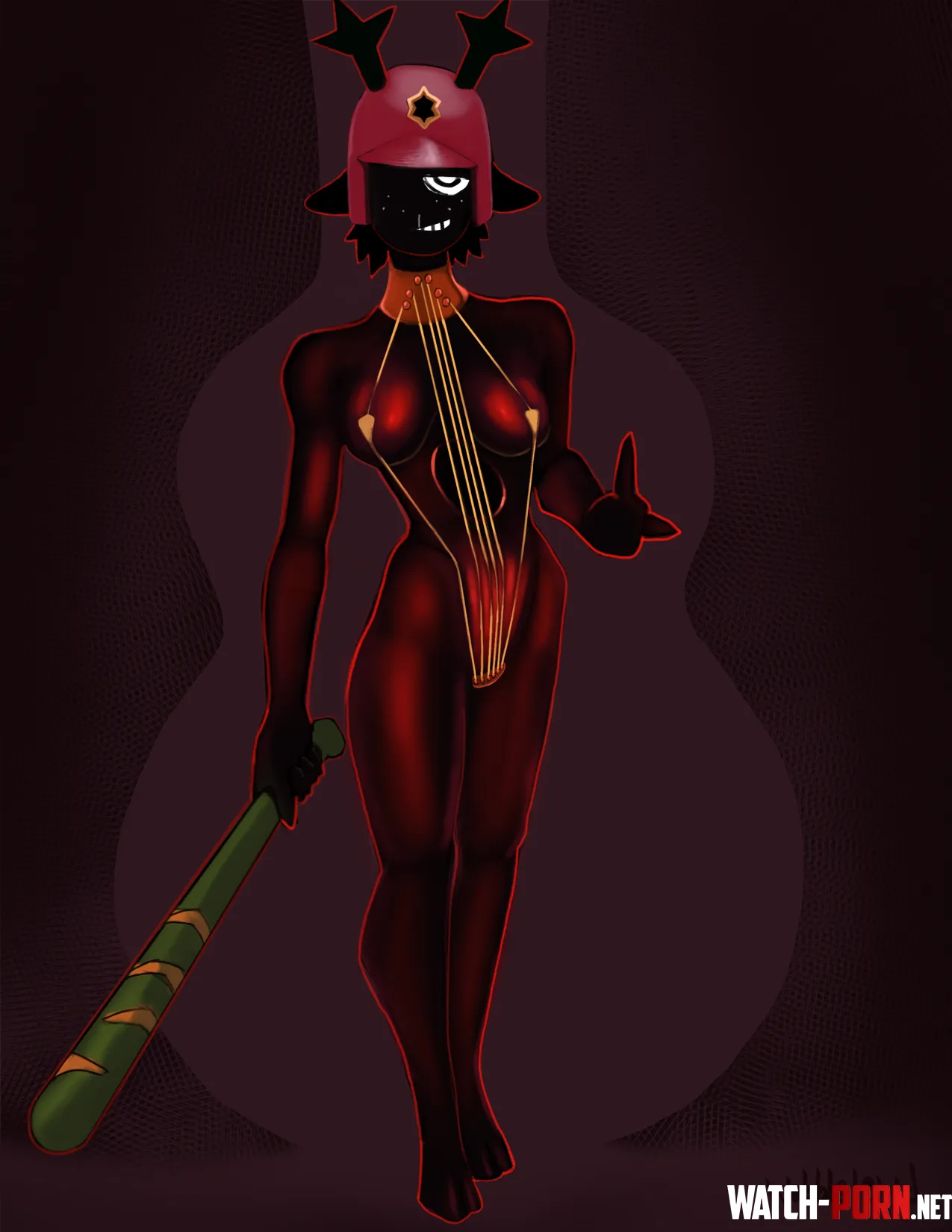 Dess's guitar as a darkner, based on [Embered] (Wobblelewd) by wobble2929