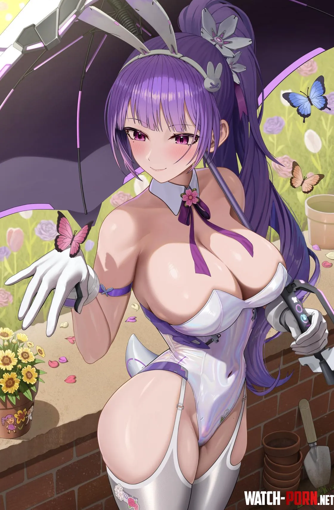 Flora in bunny suit (SilverTsuki) [Goddess Of Victory: Nikke] by elegantloveglimmer