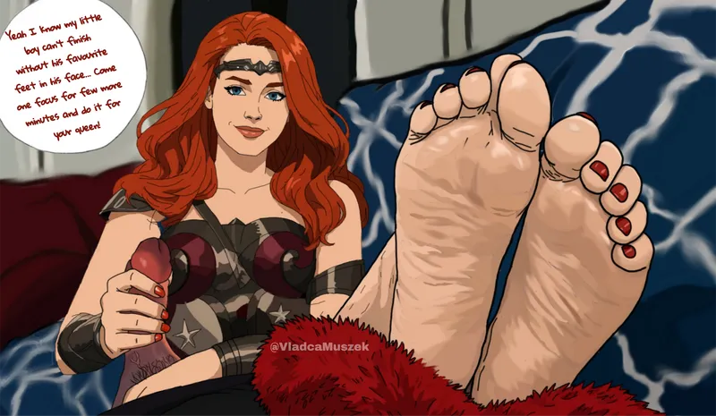 Thumbnail Queen Maeve handjob with feet up (VladcaMuszek) [The Boys]