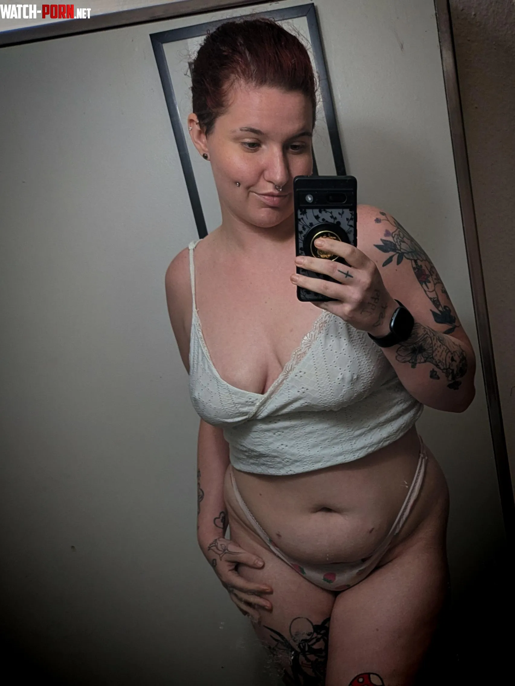 Be a good boy and rip this shirt off my soft body. by GothMilf_OF