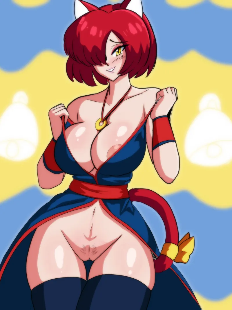 Thumbnail red haired cougar inviting strays