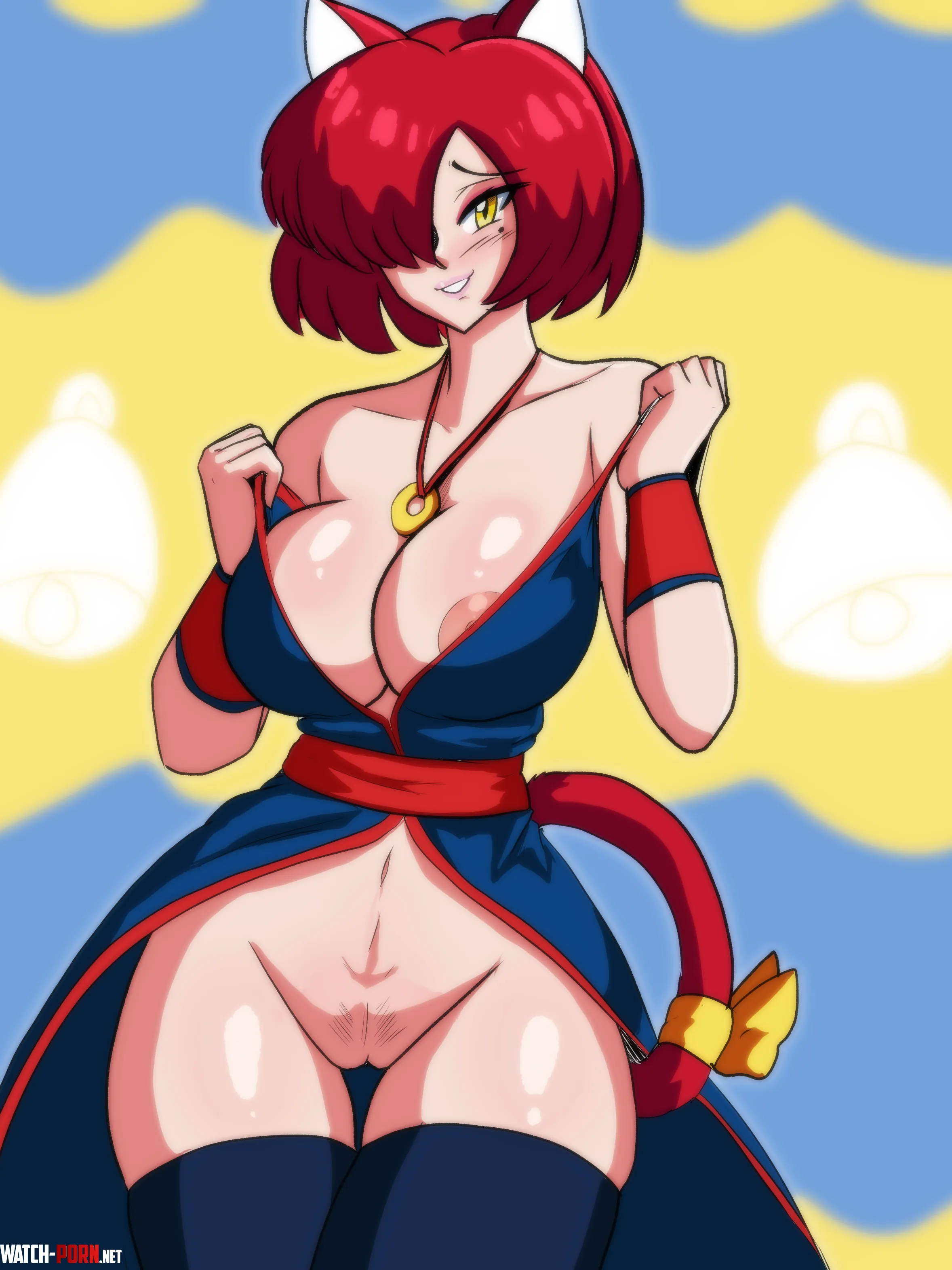 red haired cougar inviting strays by chronic-joker