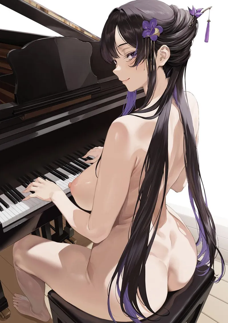 Thumbnail Playing the piano (Aoi Sakura seak5545) [original]