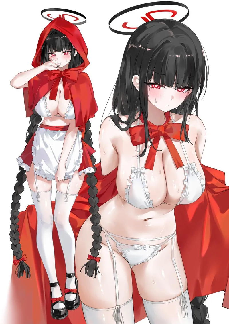 Thumbnail Rio in hood and apron (Demahmw(代碼) / demahmw) [Blue Archive]