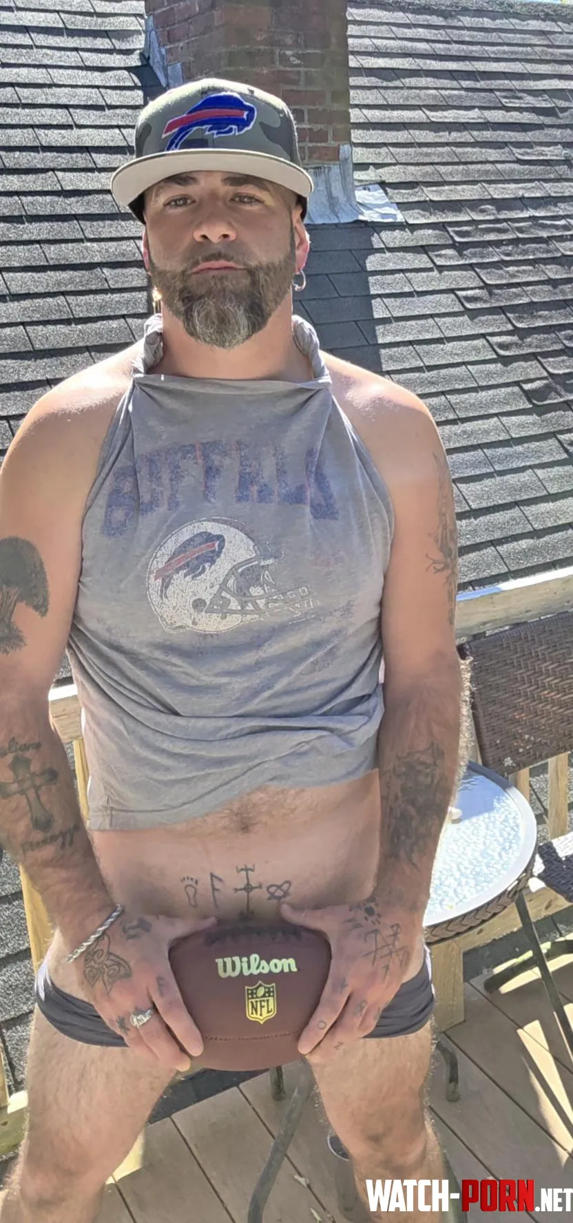 Bills by a billion!!!! Tough game Sunday but I will still throw my self through a table and eat hot wings while im hard or naked 😅🤣😂 by xxfootjobfreakxx