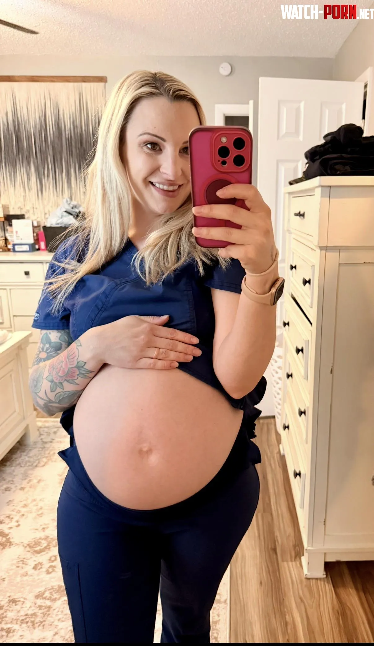 would you get a nurse pregnant? 💕🩺 29 weeks by preggobunnie
