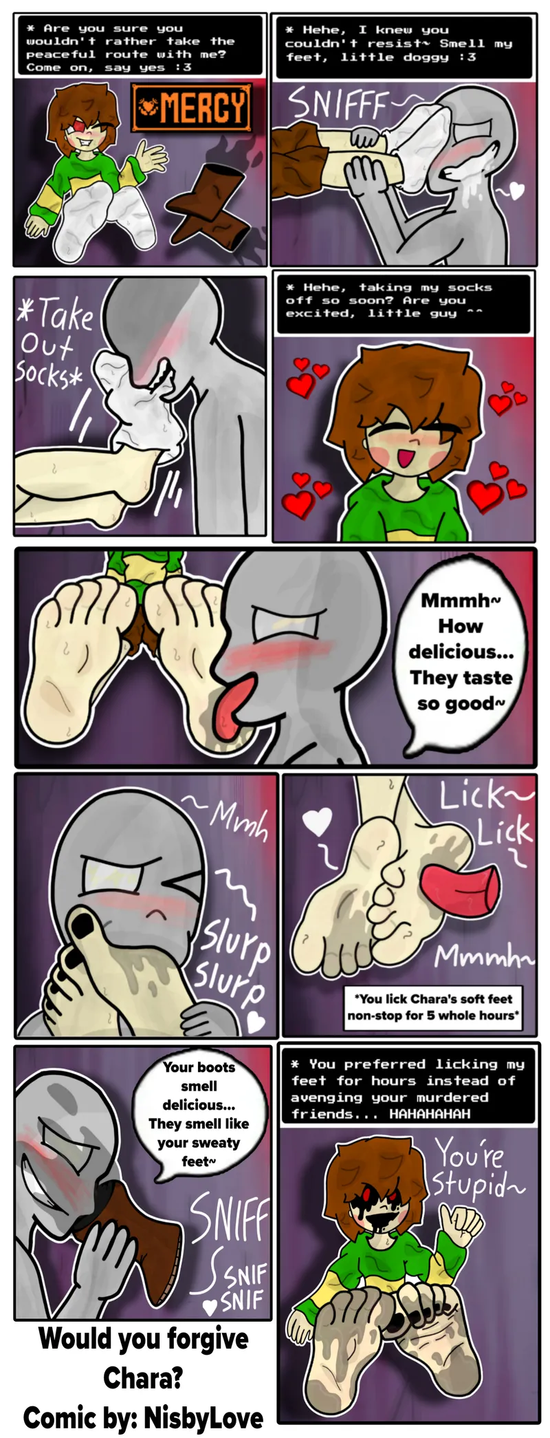 Thumbnail (Adult Chara) Foot Worship Comic