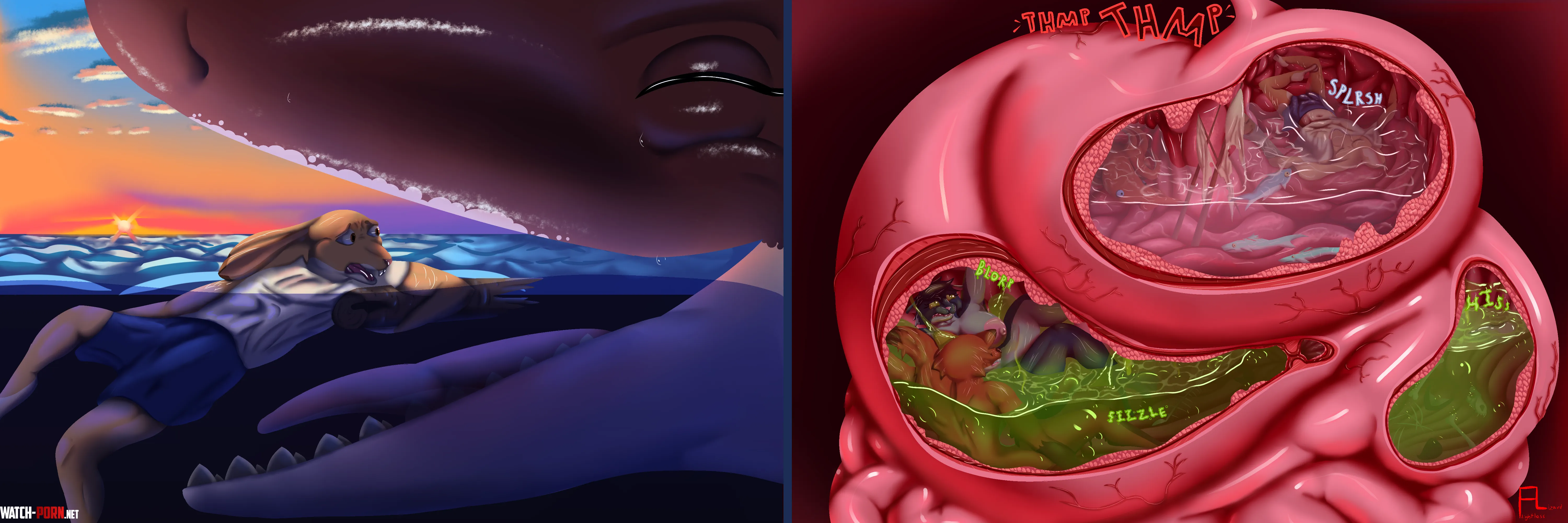 {Image} Whale Treat (Furry) (Multiple Stomachs) (F/fmm) by Flightless Lizard by TheZDude1