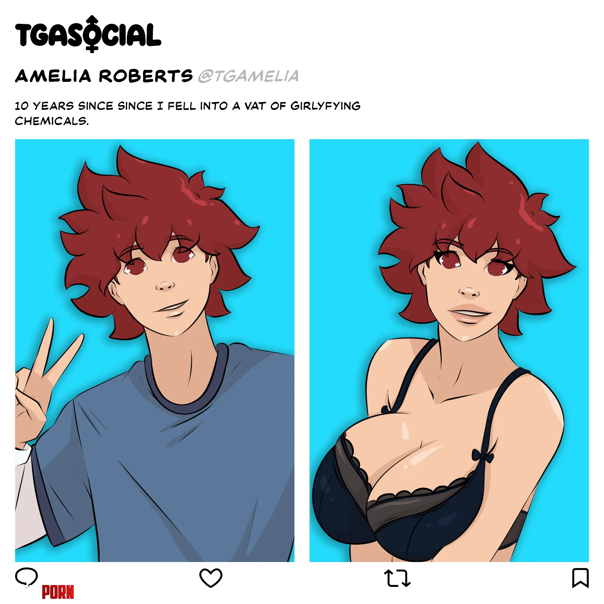 Amelia • TGASocial • MTF Tranformation by TGAmelia by Tgamelia