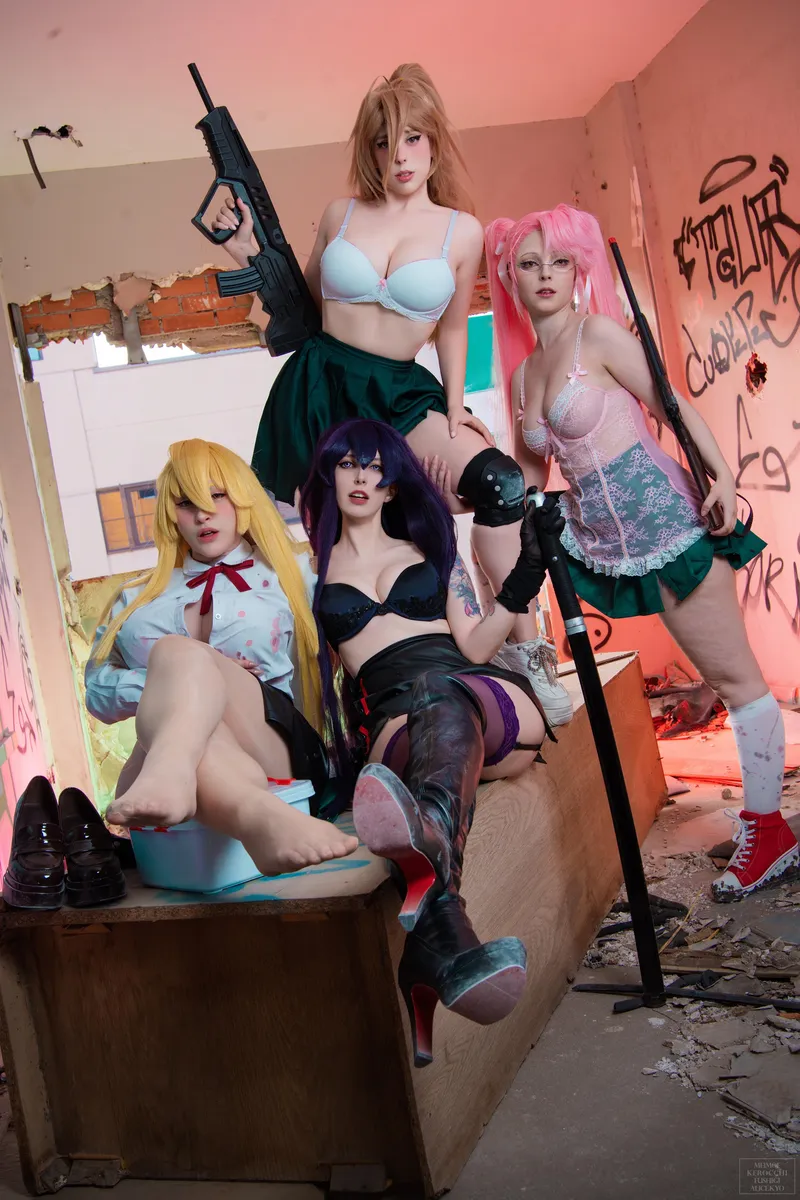 Thumbnail Shizuka, Saeko, Rei and Saya from Highschool of the Dead 💥 by AliceKyo, Kerocchi, MeiMoe & Fushigi