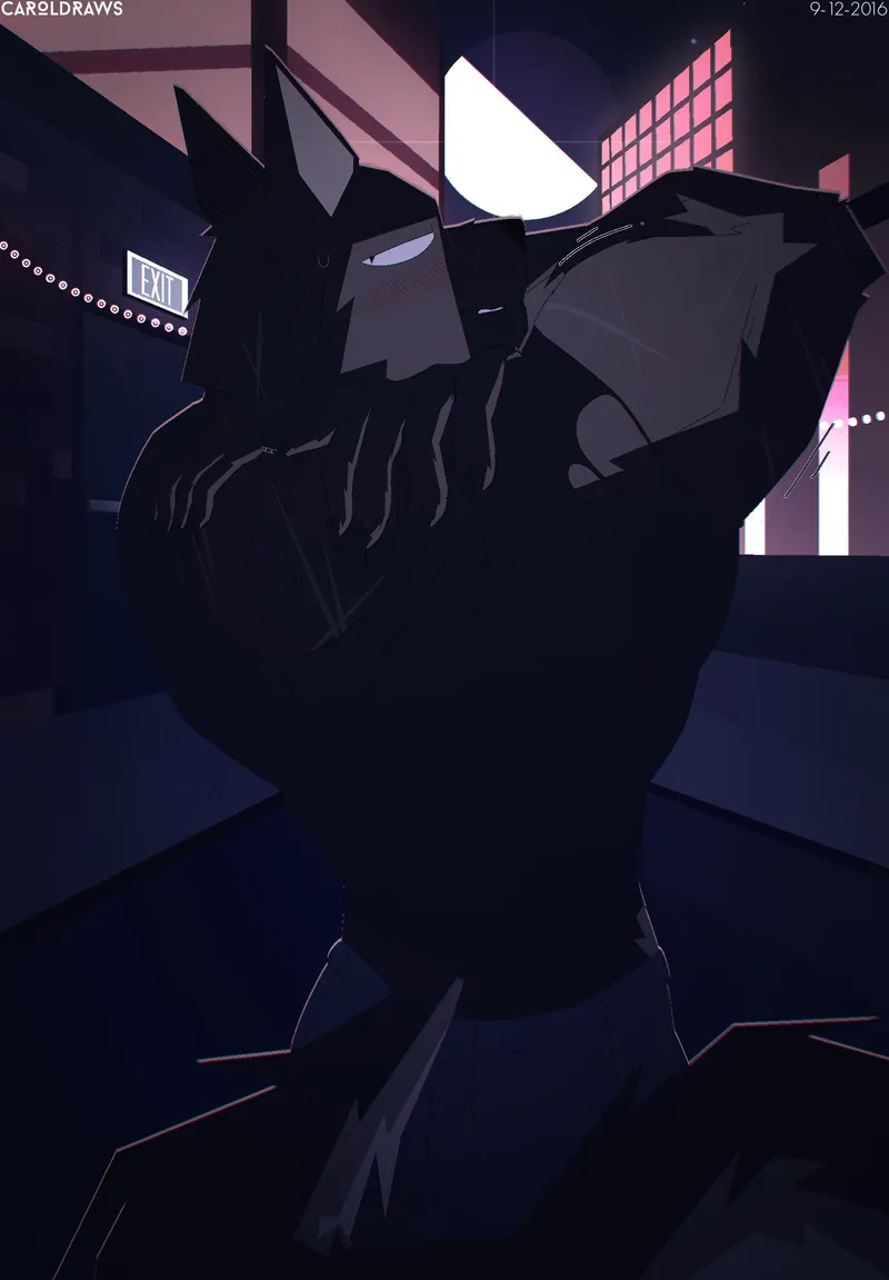 Thumbnail Drawing of Zack for Biceptember. (This is a practice for drawing wide-angle art, BTW) (OC)