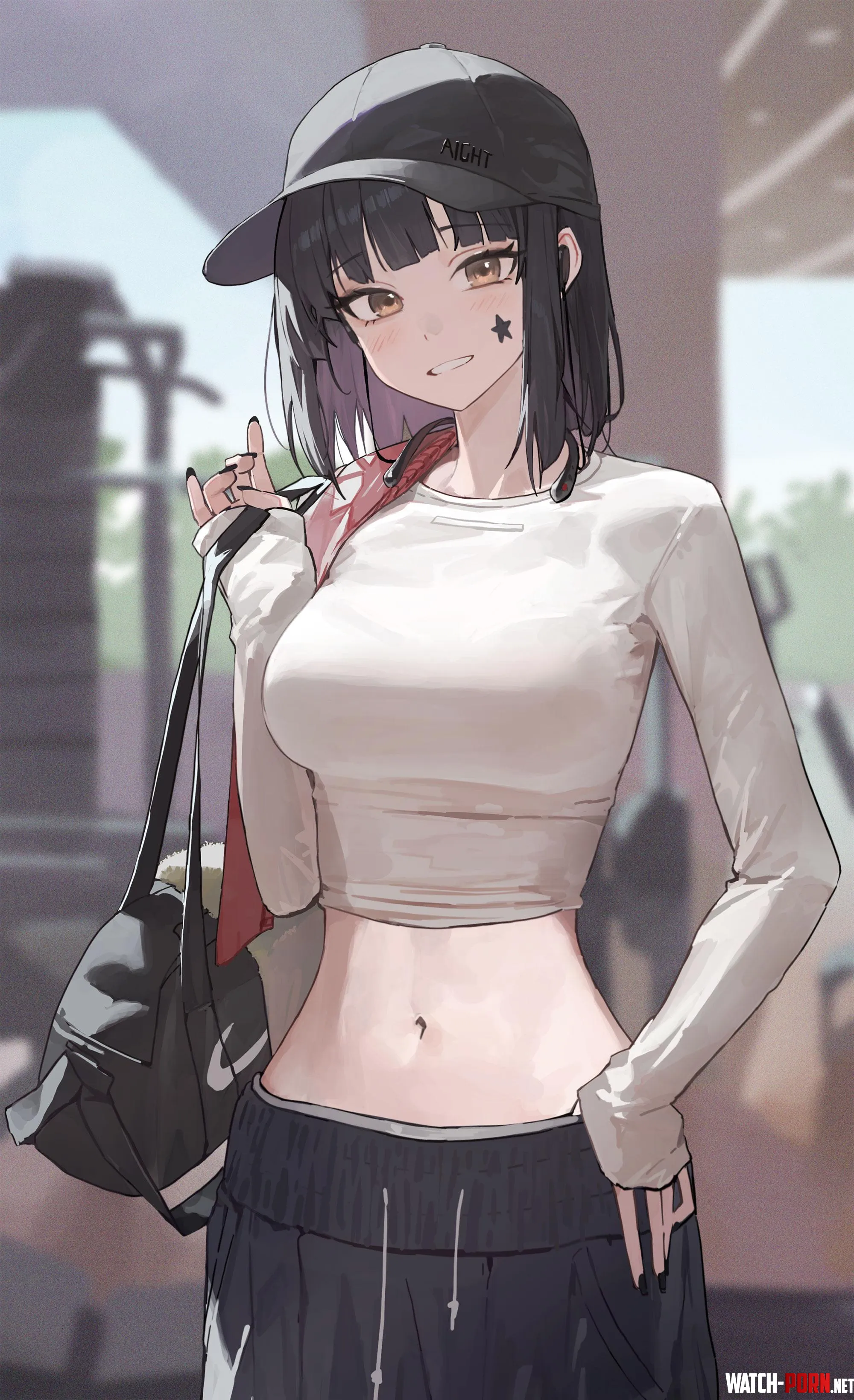 Casual girl at the gym [Original] by Adventurous_Row3305