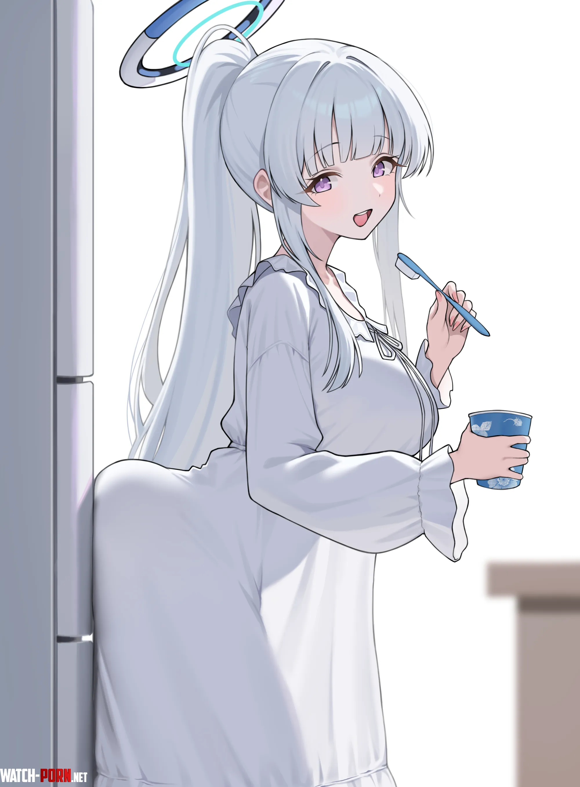 Noa brushing her teeth [Blue Archive] by marxsander2016