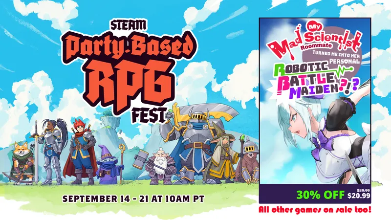 Thumbnail All of my Gender Bender games are on sale for the Steam Party Based RPG Festival