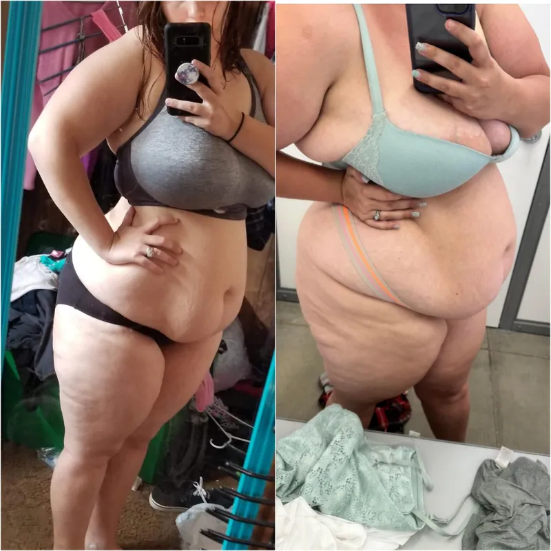 Thumbnail After I got married vs. A few years in! (200 vs 250 lbs) by abigailgray256