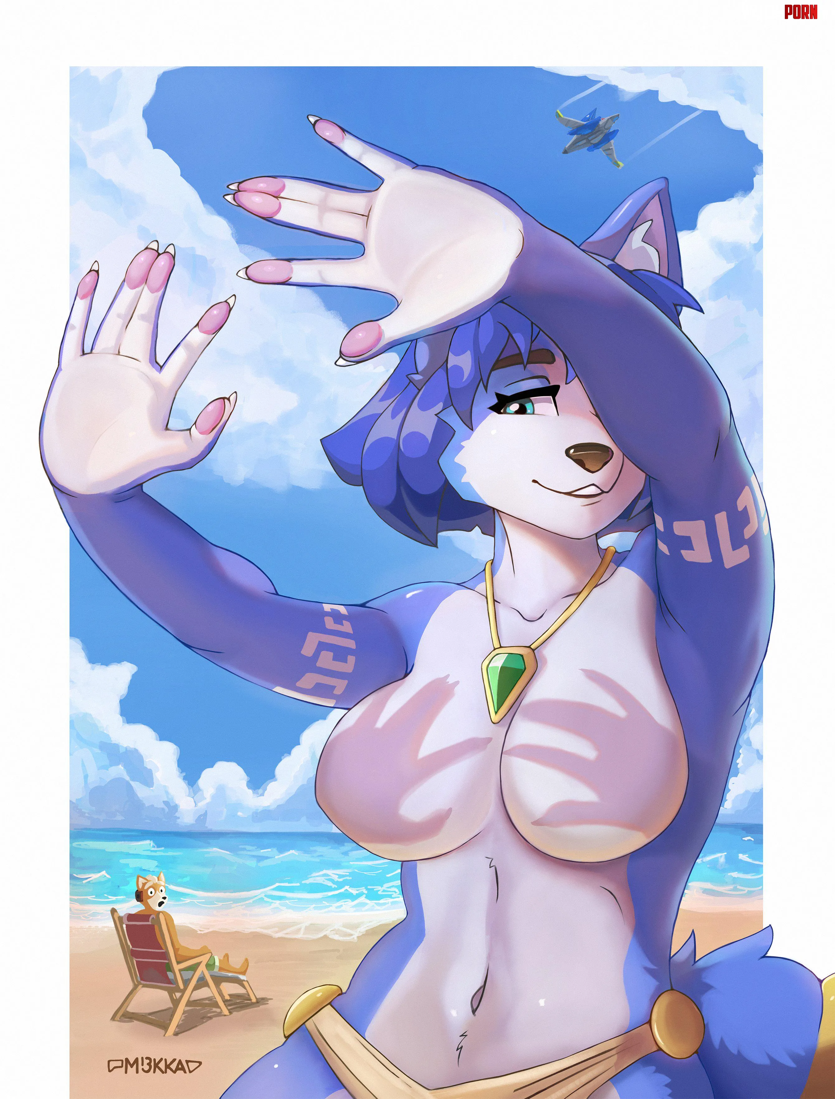 Krystal joins the shadow bra trend too! [Star Fox] by LafterMastr