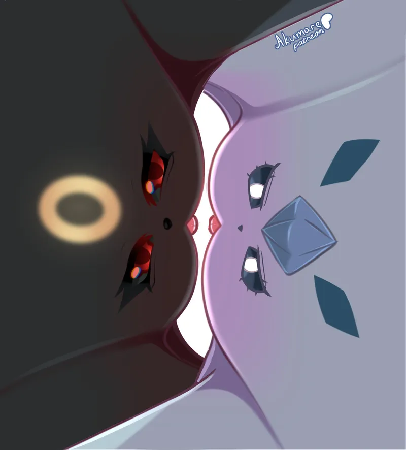 Thumbnail Umbreon and Glaceon kissing (Akumare)