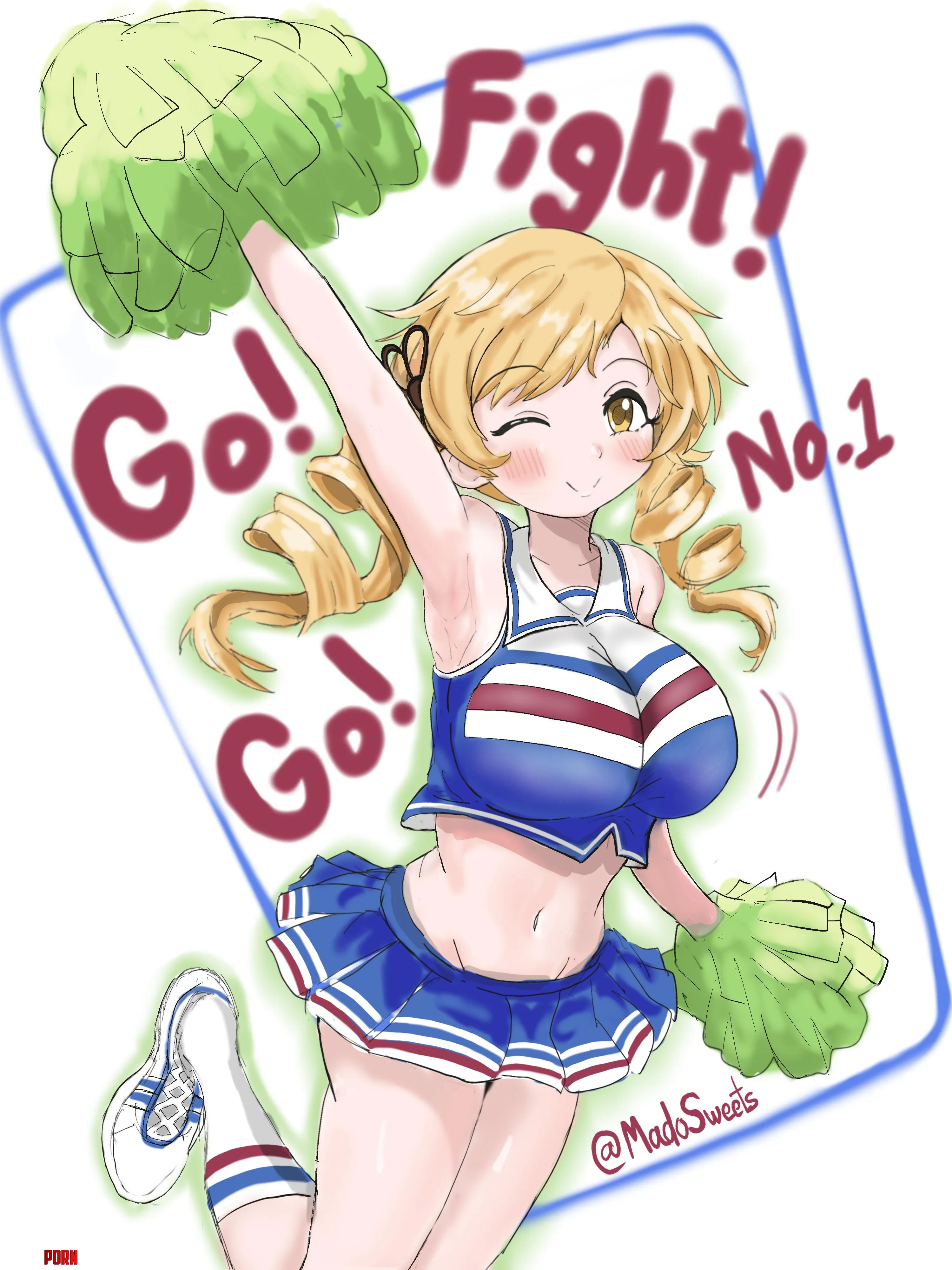 Mami Tomoe - Cheerleader (@MadoSweets) by OptimusPrimethe3rd