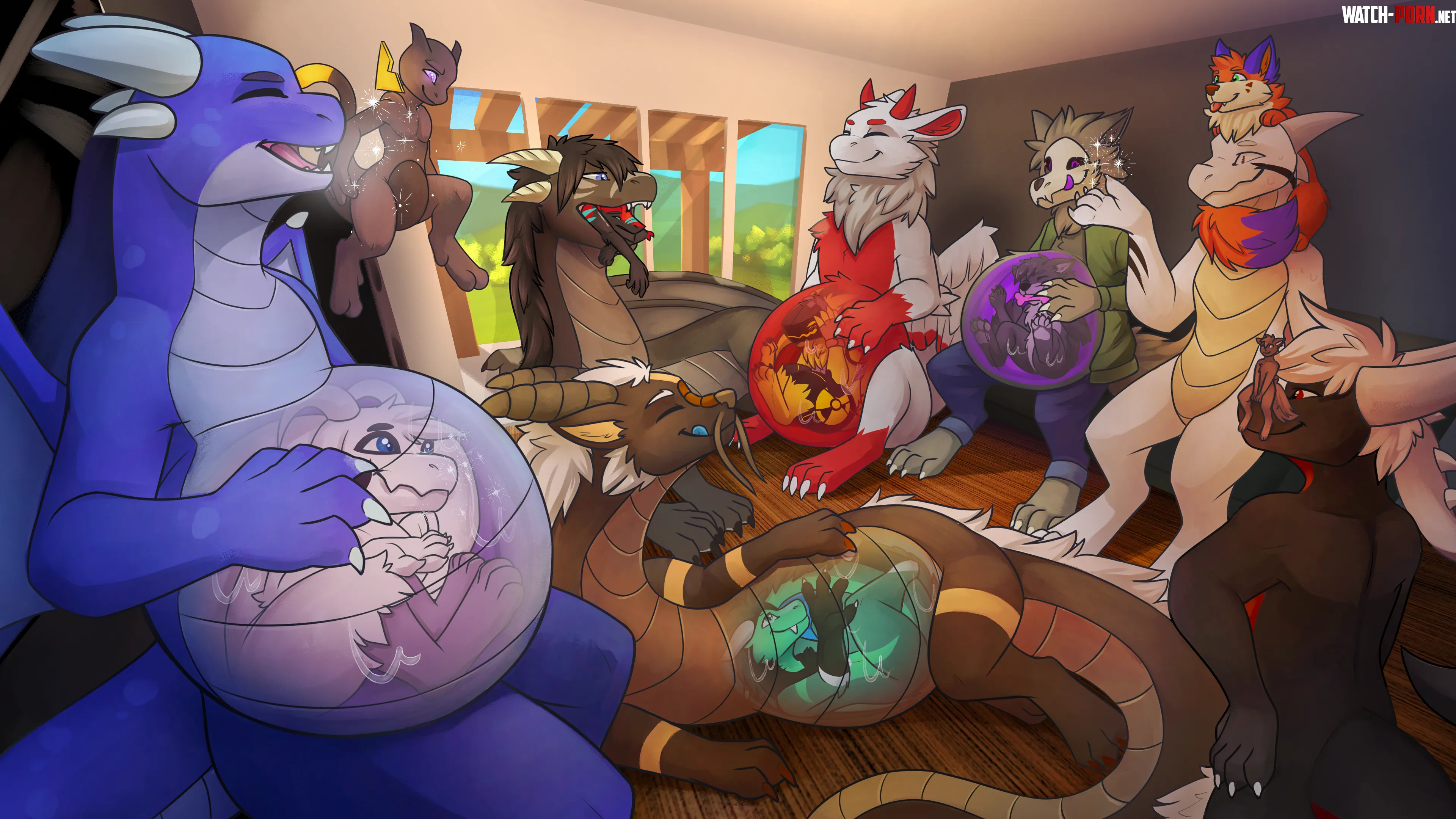 {Image} Nom Party by Domiderg (Safe Vore) by OverstuffedPet19