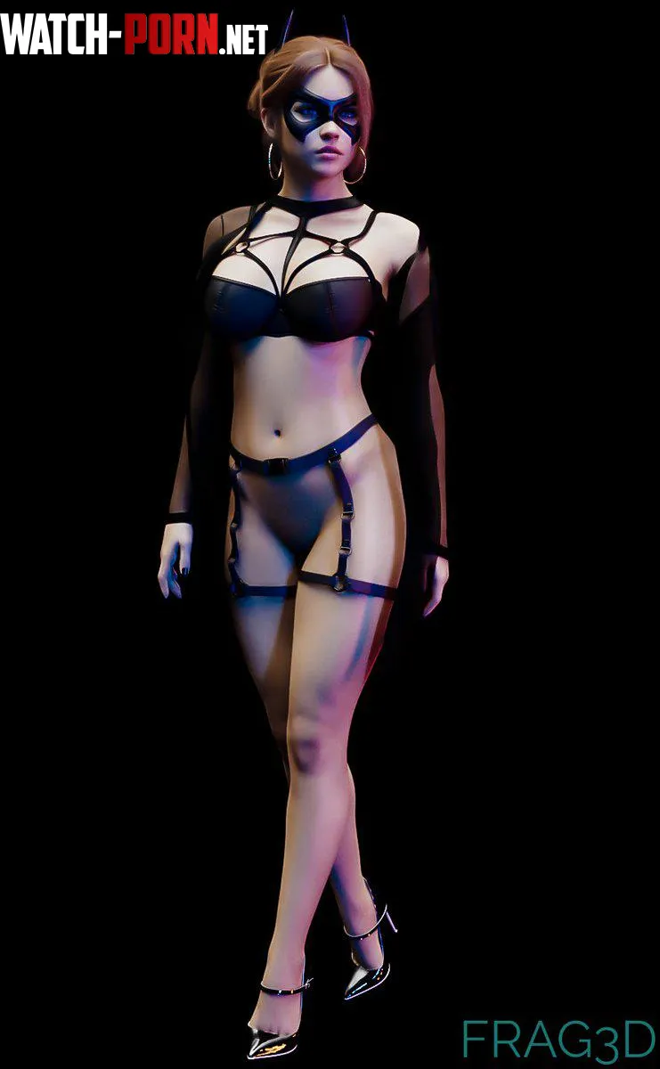 Batgirl in Black Lingerie (Frag) [DC] by wXXXwXXXw
