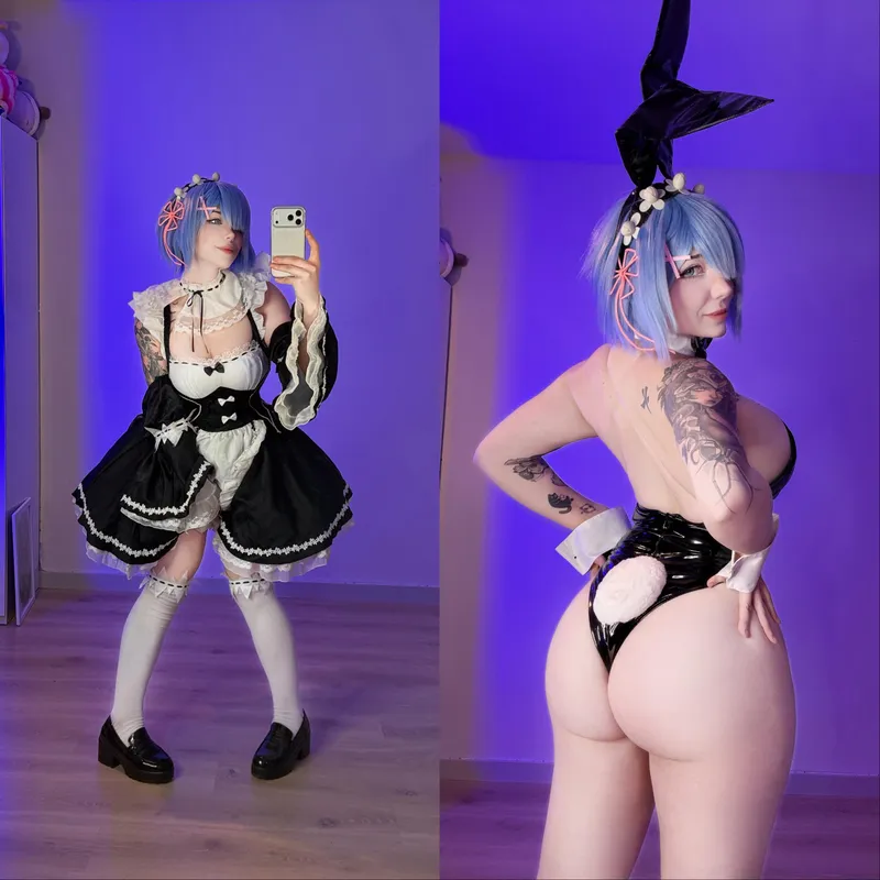 Thumbnail Casual Rem vs bunny Rem (Kuroitsne)