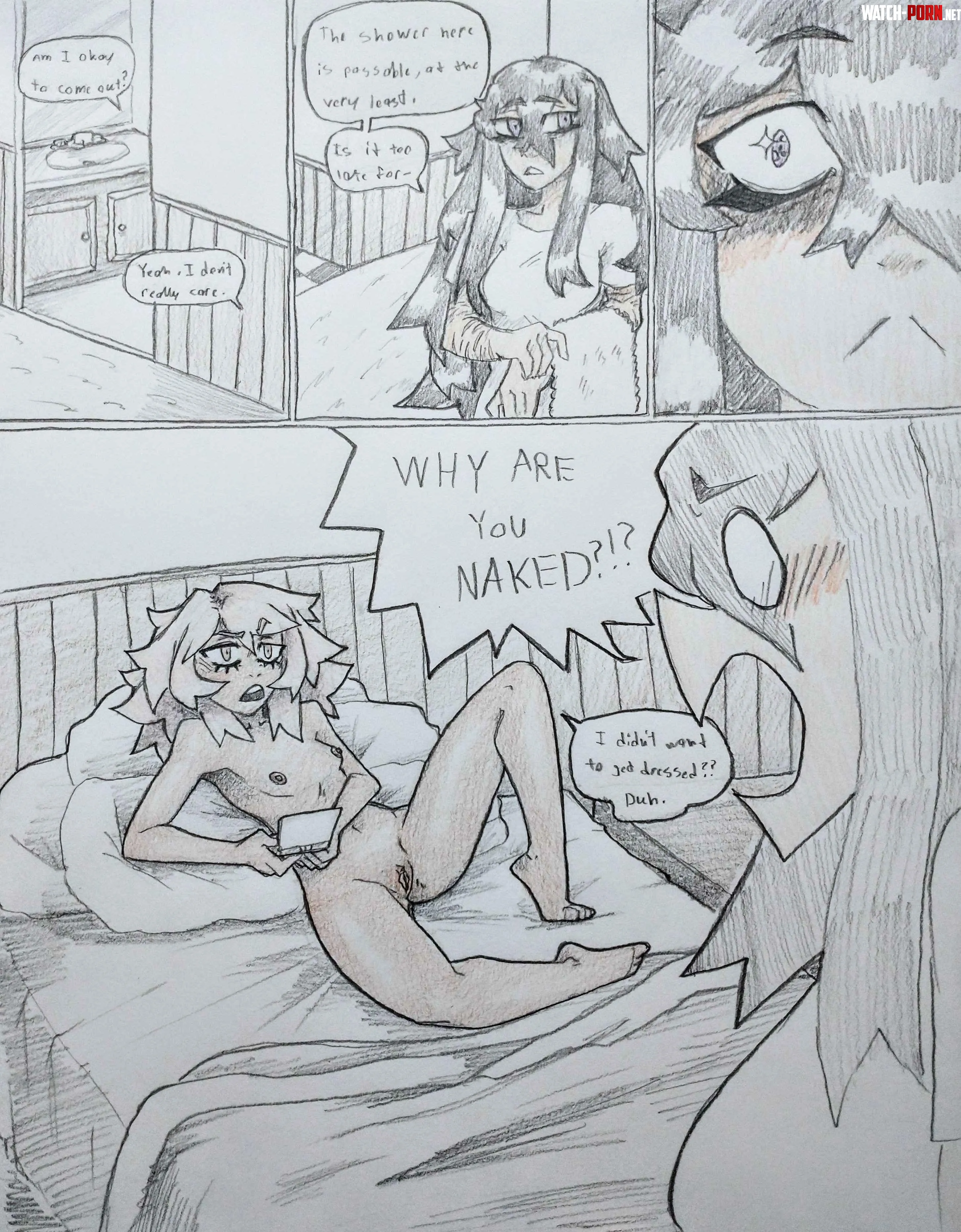 Natsuri hotel room comic p1 (Yuri, Natsuki) (by @Father_Droc) by SeraphRitem
