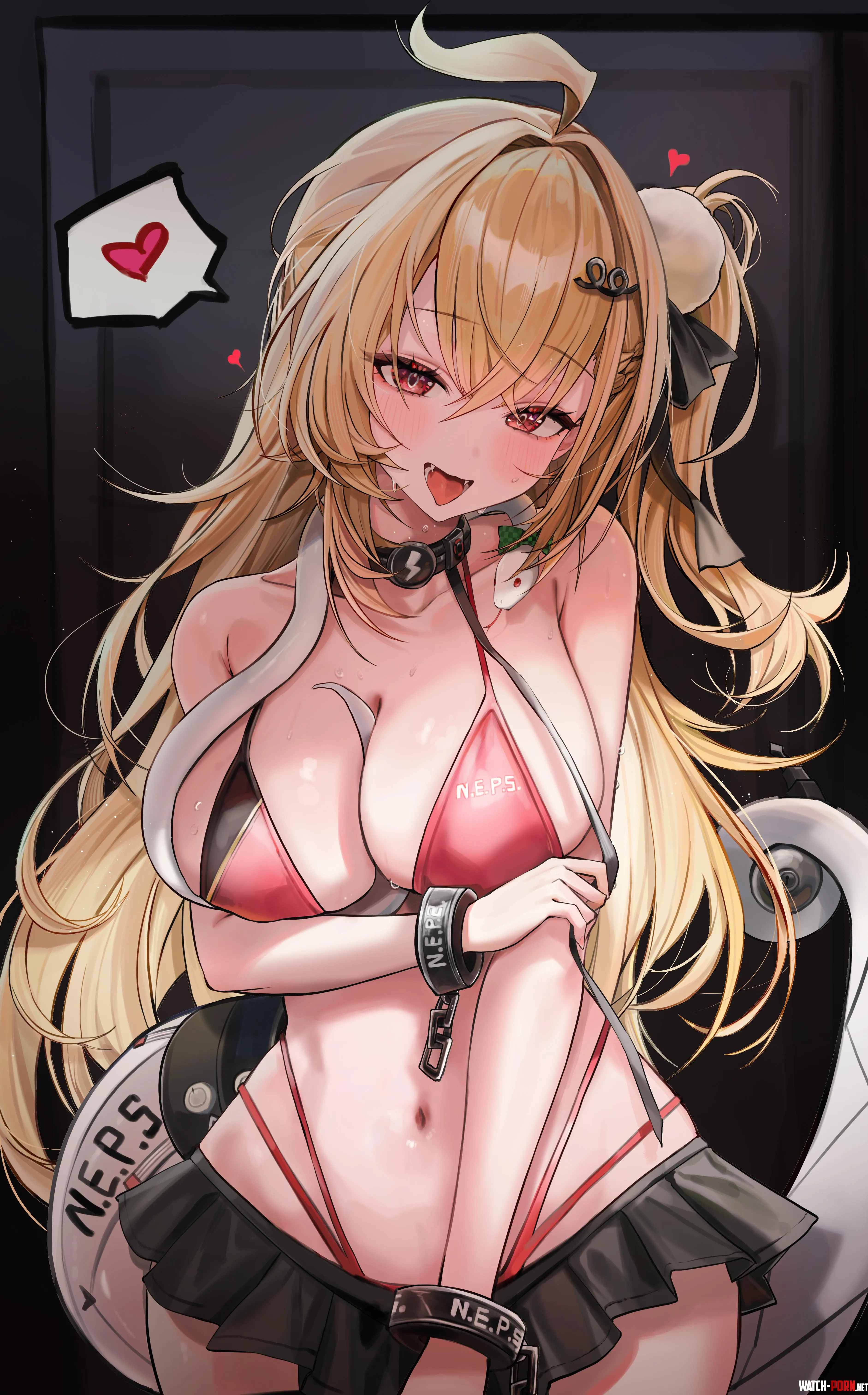 Cissia in red swimsuit (blanceブランす / whit_blanc) [Zenless Zone Zero] by elegantloveglimmer