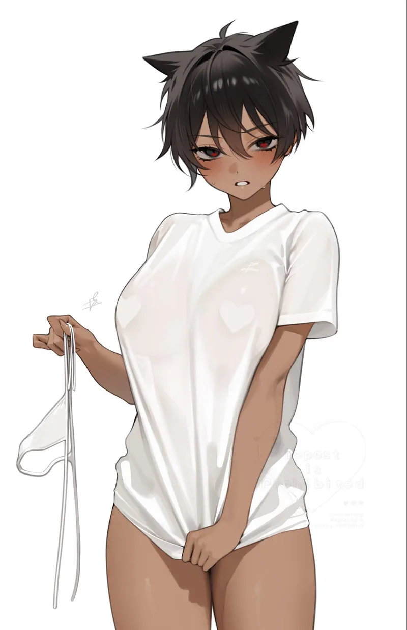 Thumbnail Undressing under a wet shirt