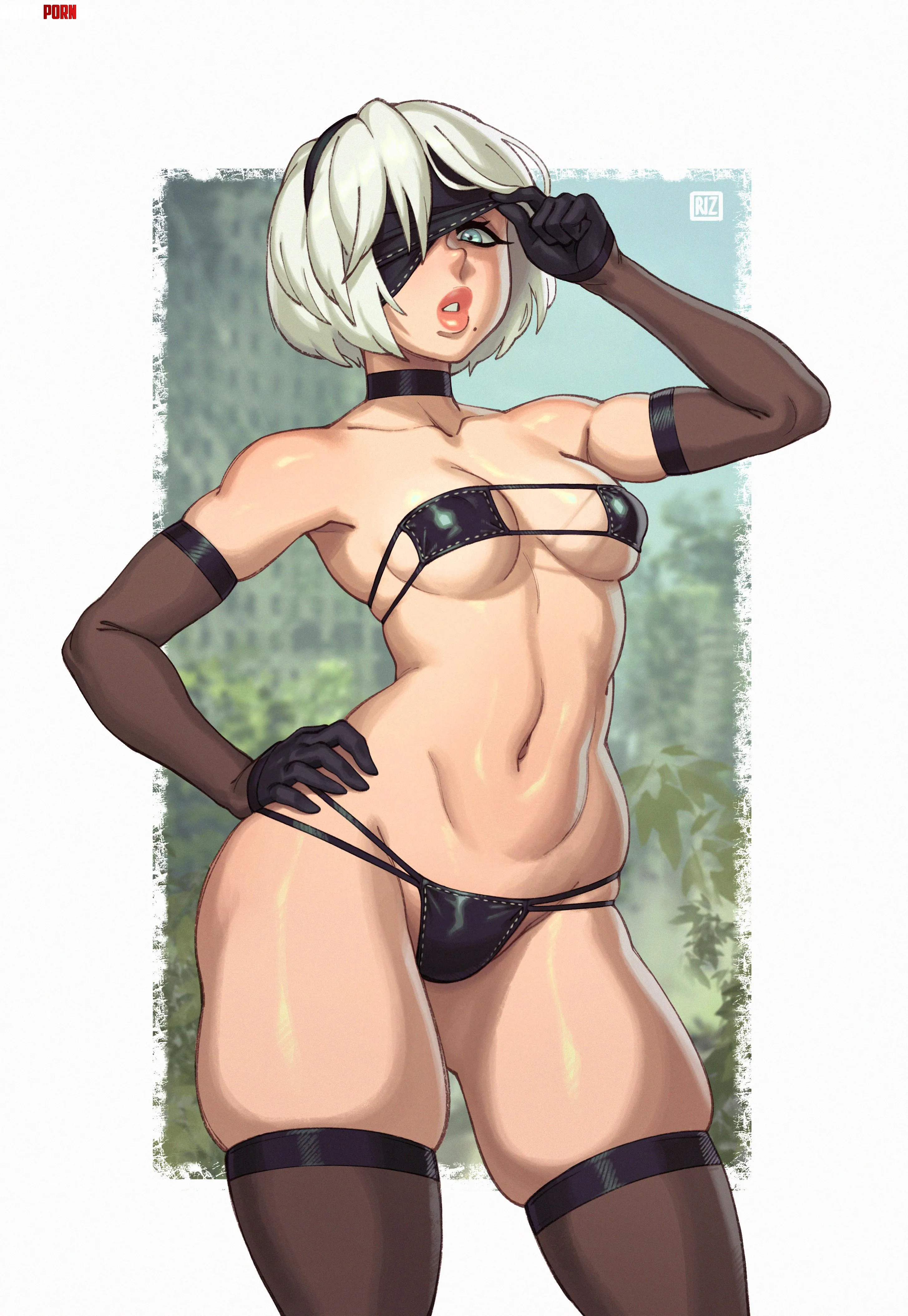 2B's bikini (Rizdraws) [NIER: AUTOMATA] by AlKo96