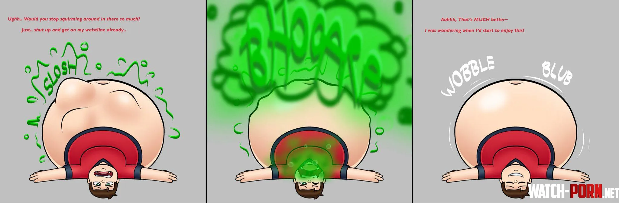 {Comic} Pred Boy Belly (By EctoplasmicResidue) by OverstuffedPet19