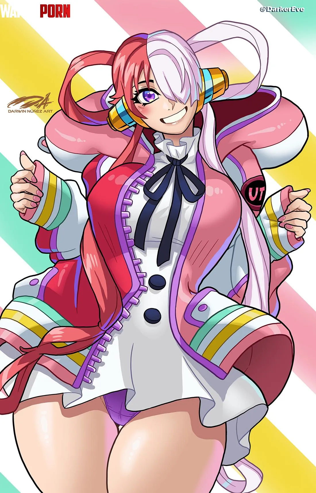 Uta’s skirt is a bit short (DarkerEve) [One Piece] by ENFanatic