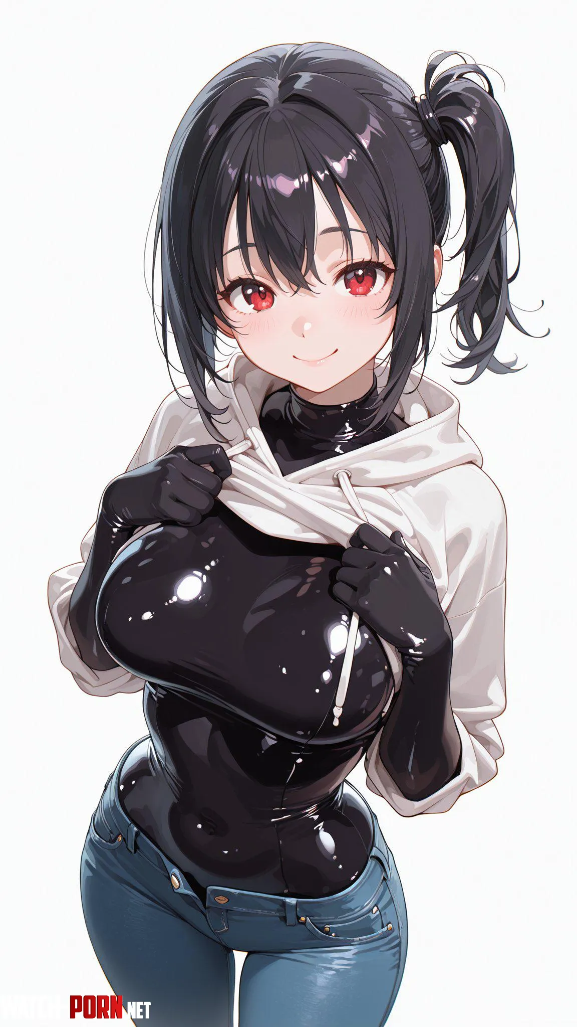 Latex under her Hoodie by WoolsonDaSheep