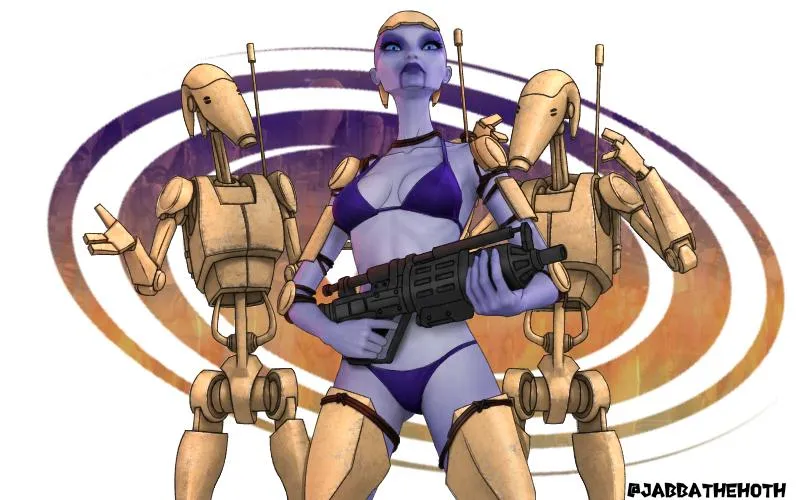 Thumbnail [Art Commission] Hypnotized Ventress Thinking She's a Clanker (JabbaTheHoth)